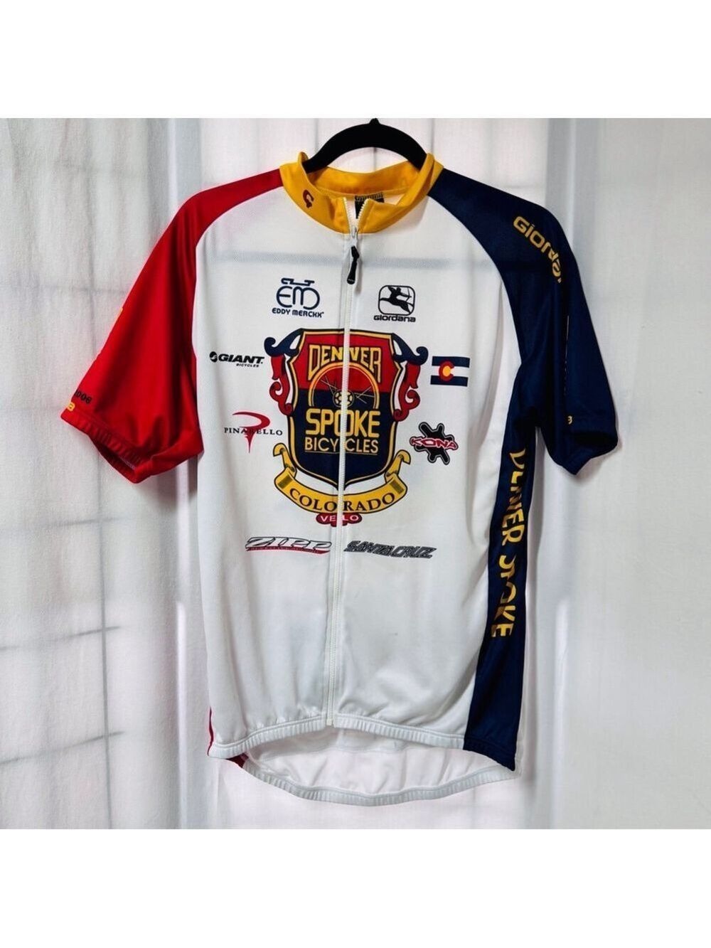 Giordana Cycling Jersey Men's XL White Red Navy
